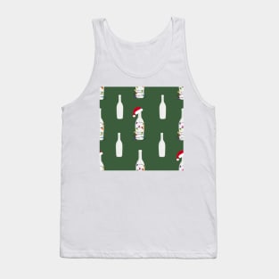 Christmas champagne bottle with Christmas light bulb Tank Top